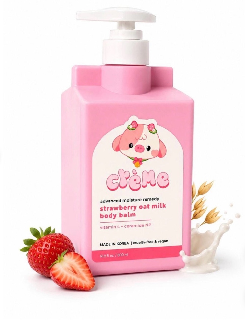 Crème Strawberry Oat Milk Body Balm — Pink Hydrating Balm